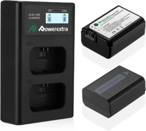 Kit de 2 baterías Powerextra NP-FW50 + cargador